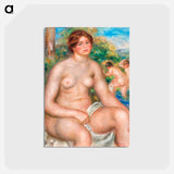 アートポストカード-Seated Bather - ピエール オーギュスト ルノワール Postcard.