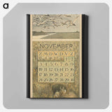 Kalenderblad voor november 1912 met meeuwen en konijnen - テオ ヴァン ホイテマ Canvas.