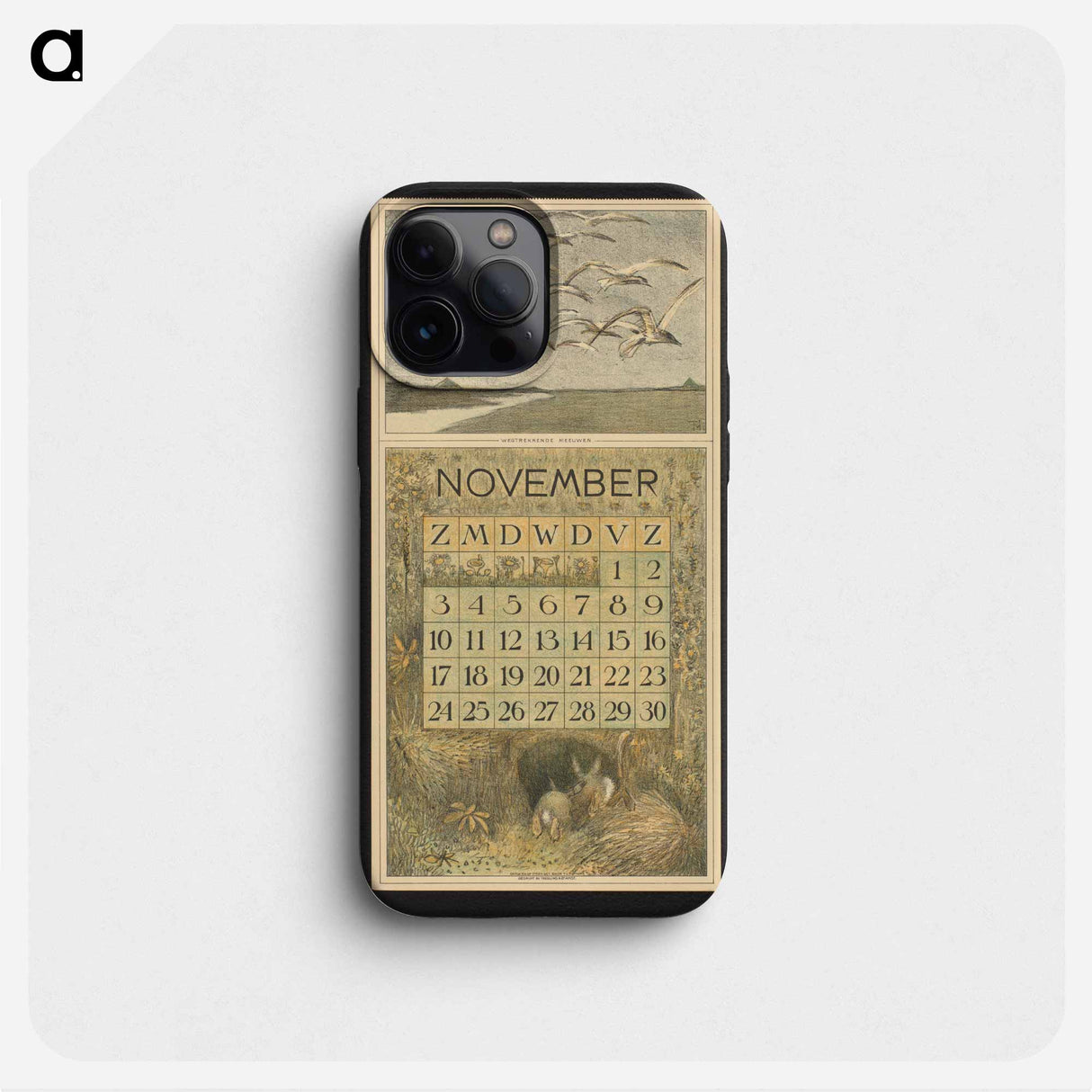 Calendar for November 1912 with children and children - Theo van Hoytema Phone Case.