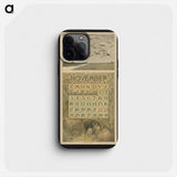 Kalenderblad voor november 1912 met meeuwen en konijnen - テオ ヴァン ホイテマ Phone Case.