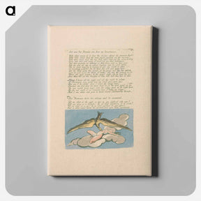 アートパネル-Visions of the Daughters of Albion, Plate 6, "And none but Bromian . . . ." - ウィリアム ブレイク Canvas.