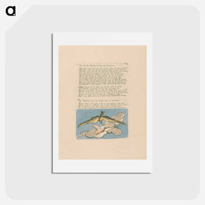 アートポストカード-Visions of the Daughters of Albion, Plate 6, "And none but Bromian . . . ." - ウィリアム ブレイク Postcard.