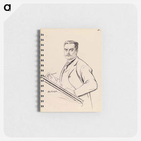 アートメモ帳-Self-portrait at the desk - アルバート エーデルフェルト Memo.