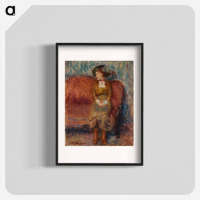 アートポスター-Woman Seated on Red Sofa
 - バーンズ・コレクション Poster.