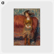 アートポストカード-Woman Seated on Red Sofa
 - バーンズ・コレクション Postcard.