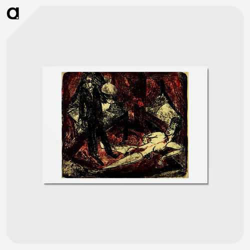 The murderer - エルンスト ルートヴィヒ キルヒナー Postcard.