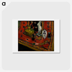 アートポストカード-Statuette and Vases on Oriental Carpet - アンリ マティス Postcard.