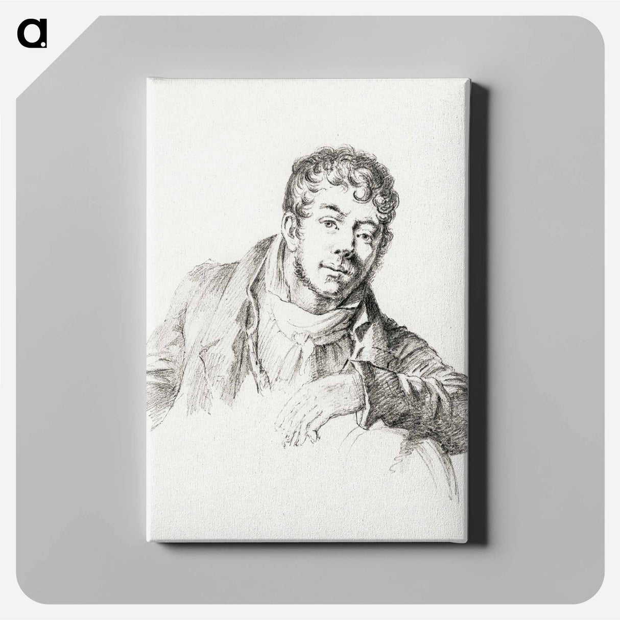 アートパネル-Portrait of Louis Moritz - ジャン ベルナール Canvas.