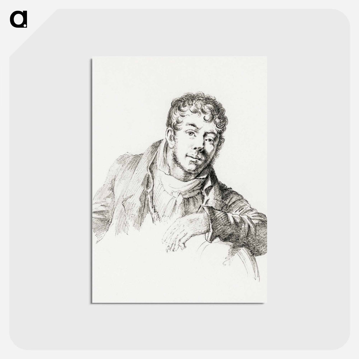 アートポストカード-Portrait of Louis Moritz - ジャン ベルナール Postcard.