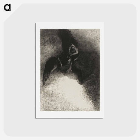 アートポストカード-Frontispiece to A Gustave Flaubert - オディロン ルドン Postcard.