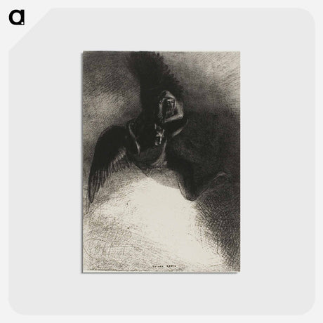 アートポストカード-Frontispiece to A Gustave Flaubert - オディロン ルドン Postcard.