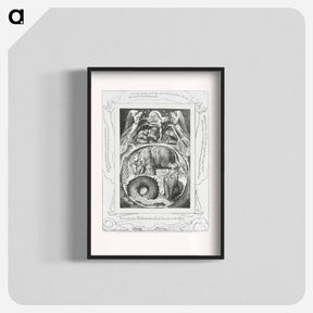 アートポスター-Behemoth and Leviathan - ウィリアム ブレイク Poster.