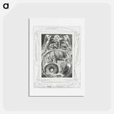 アートポストカード-Behemoth and Leviathan - ウィリアム ブレイク Postcard.