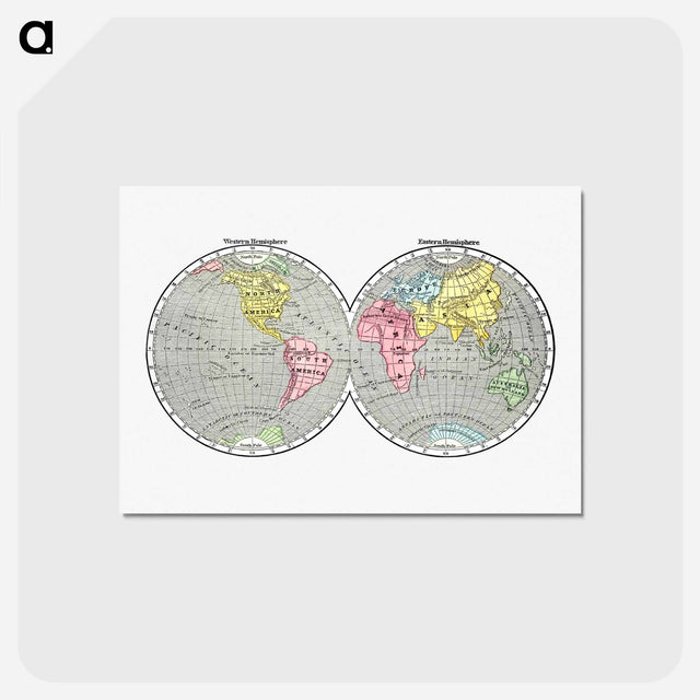 アートポストカード-World Map from A System of Geography, for the use of Schools
 - 大英図書館 Postcard.