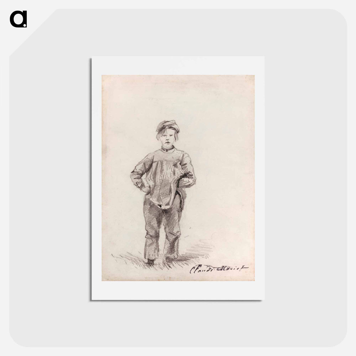 アートポストカード-Boy in the Country - クロード モネ Postcard.