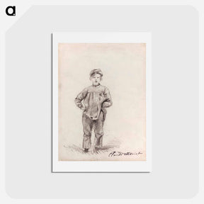 アートポストカード-Boy in the Country - クロード モネ Postcard.