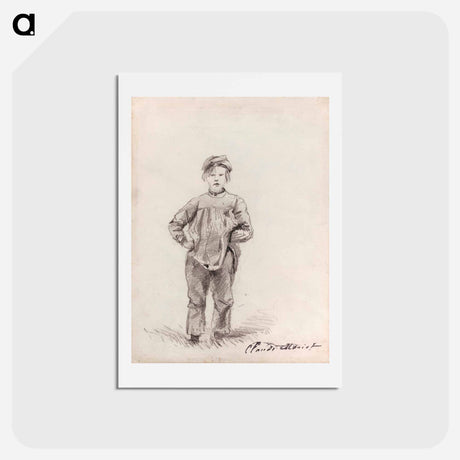 アートポストカード-Boy in the Country - クロード モネ Postcard.