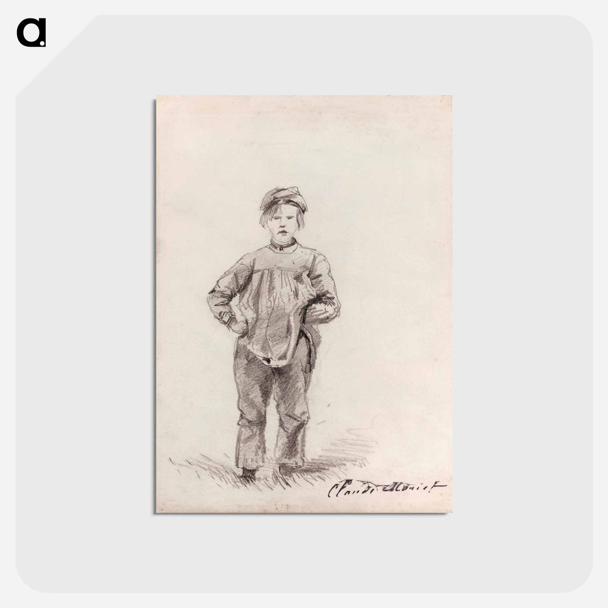 アートポストカード-Boy in the Country - クロード モネ Postcard.