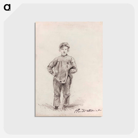 アートポストカード-Boy in the Country - クロード モネ Postcard.