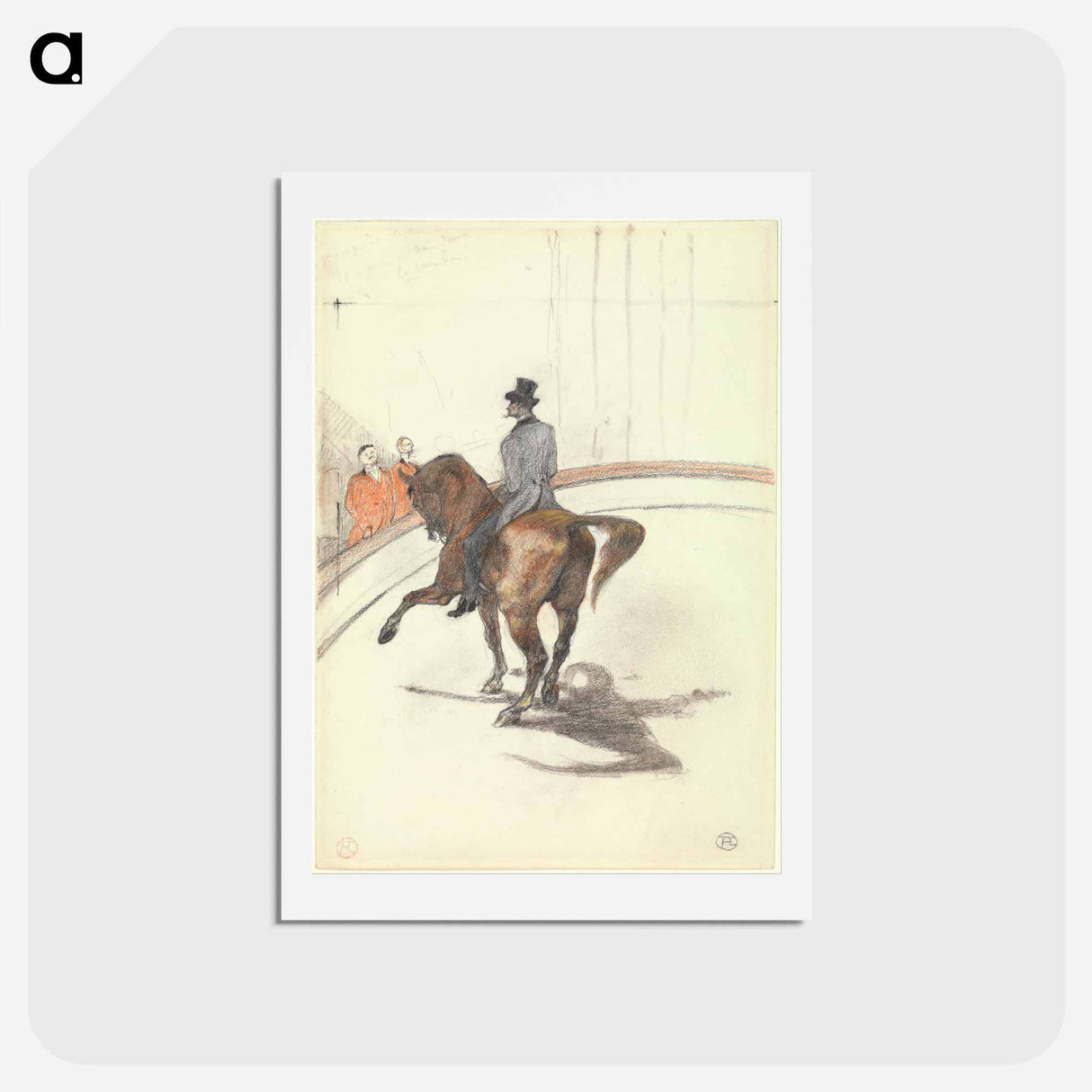 アートポストカード-At the Circus: The Spanish Walk - アンリ ド トゥールーズ ロートレック Postcard.
