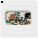 Poem by Kanke - Katsushika Hokusai Phone Case.