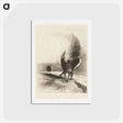 アートポストカード-Beneath the Wing of a Shadow the Black Creature was Biting Energetically - オディロン ルドン Postcard.