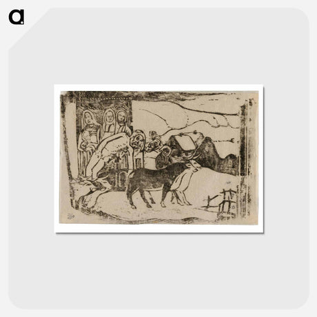 アートポストカード-Wayside Shrine in Brittany - ポール ゴーギャン Postcard.