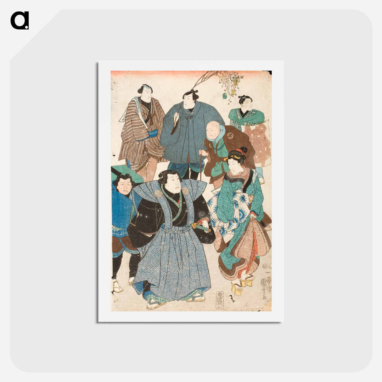 Celebrating Spring - 歌川 国芳 Postcard.