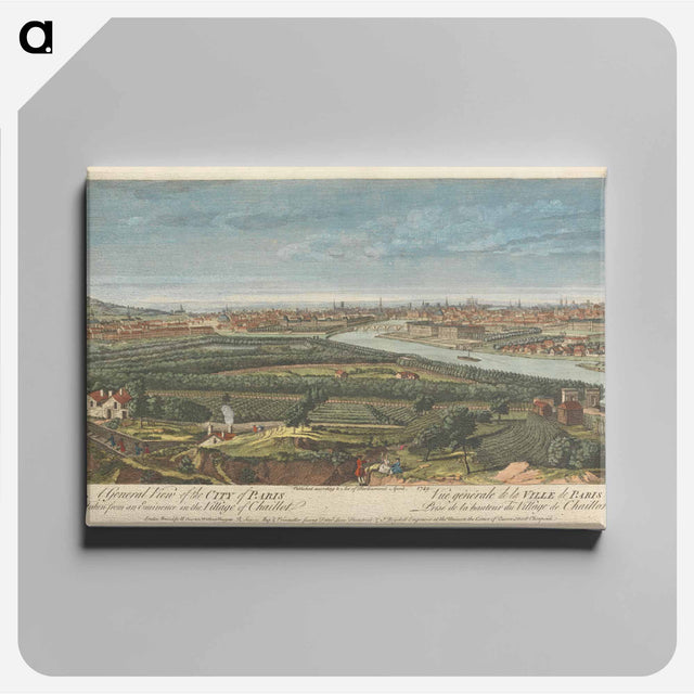 アートパネル-A General View of the City of Paris taken from an Eminence in the Village of Chaillot
 - イェール大学アートギャラリー Canvas.