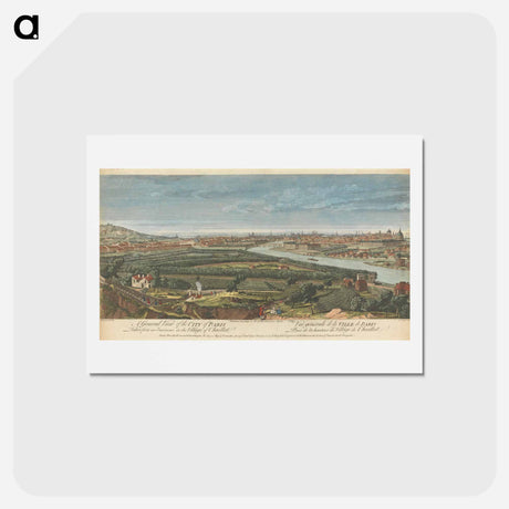 アートポストカード-A General View of the City of Paris taken from an Eminence in the Village of Chaillot
 - イェール大学アートギャラリー Postcard.