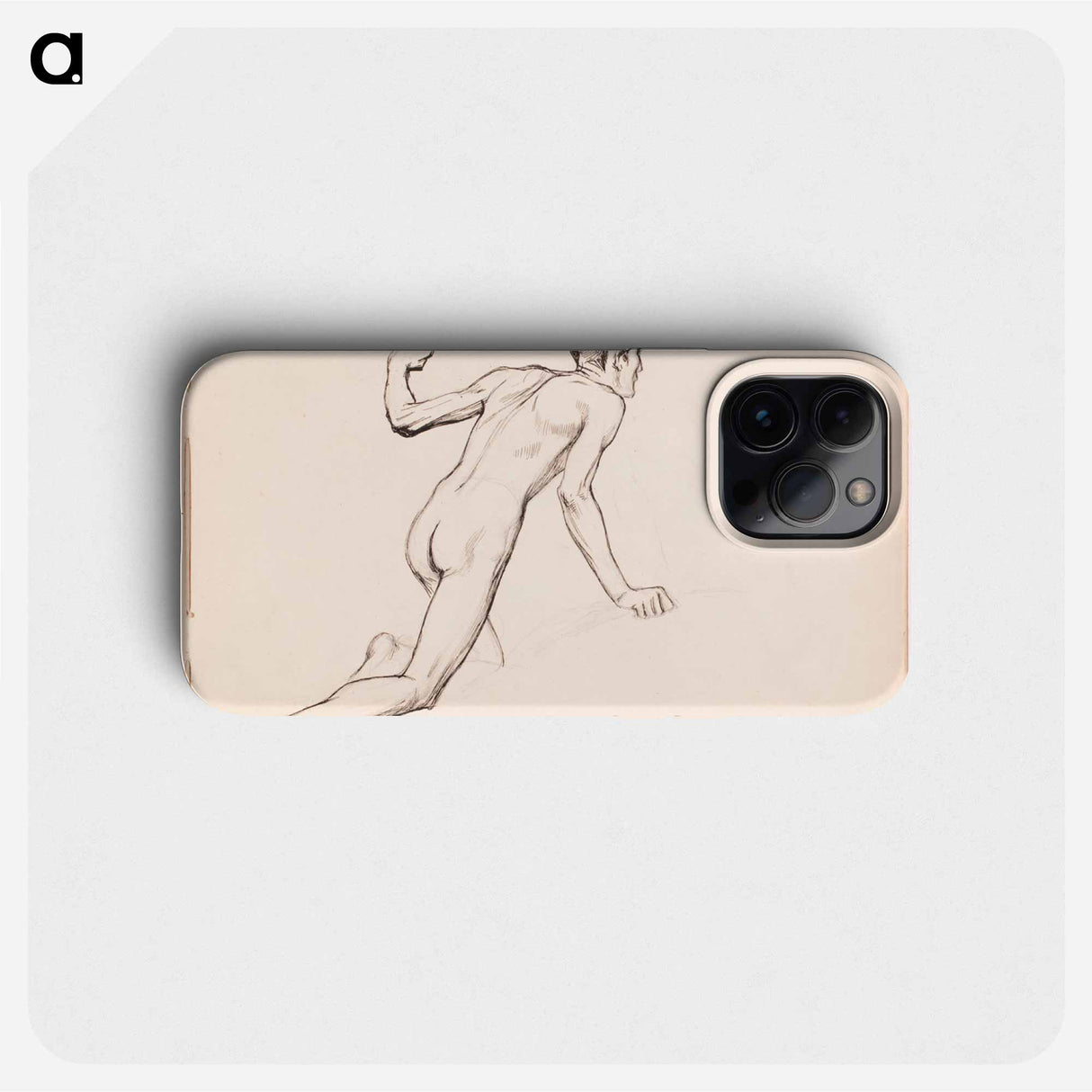 Luonnos maalaukseen nuorukainen ja vedenneito - アルバート エーデルフェルト Phone Case.