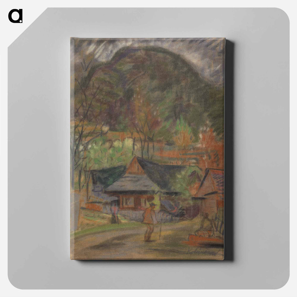 In a village - アーノルド ピーター ワイズ クビンチャン Canvas.