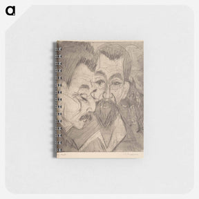 アートメモ帳-Two Peasant Heads - エルンスト ルートヴィヒ キルヒナー Memo.