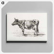 アートパネル-Standing cow - ジャン ベルナール Canvas.