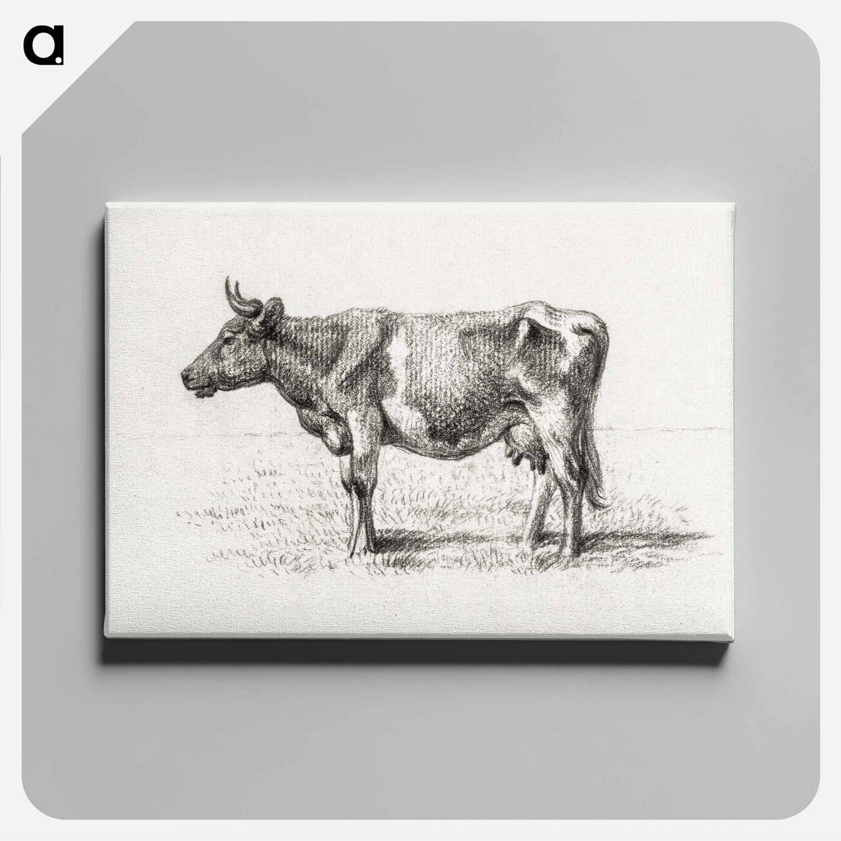 アートパネル-Standing cow - ジャン ベルナール Canvas.
