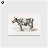 アートポストカード-Standing cow - ジャン ベルナール Postcard.