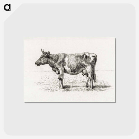 アートポストカード-Standing cow - ジャン ベルナール Postcard.