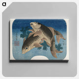 Hokusai's Carp Swimming by Water Weeds - Katsushika Hokusai Canvas.