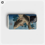 Hokusai's Carp Swimming by Water Weeds - Katsushika Hokusai Phone Case.