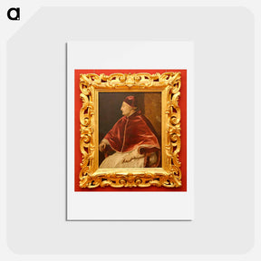 アートポストカード-Portrait of Pope Sixtus IV - ティツィアーノ ヴェチェッリオ Postcard.