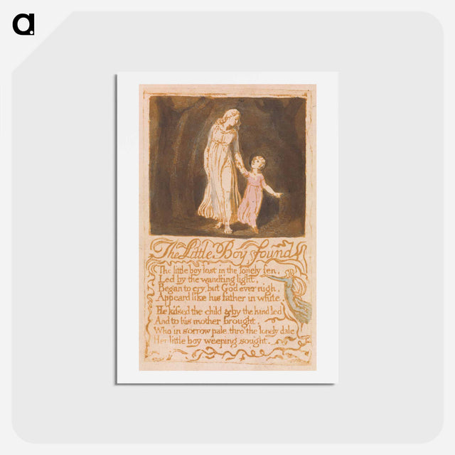 アートポストカード-The Little Boy Lost - ウィリアム ブレイク Postcard.