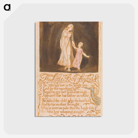 アートポストカード-The Little Boy Lost - ウィリアム ブレイク Postcard.