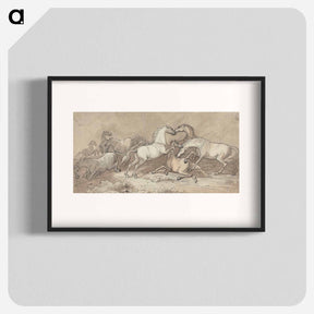 アートポスター-A Group of Eight Horses Fighting
 - イェール大学アートギャラリー Poster.