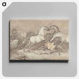 アートパネル-A Group of Eight Horses Fighting
 - イェール大学アートギャラリー Canvas.