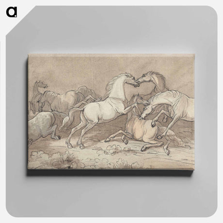 アートパネル-A Group of Eight Horses Fighting
 - イェール大学アートギャラリー Canvas.