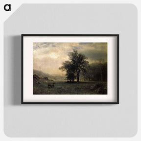 アートポスター-Deer in a Landscape - アルバート ビアスタット Poster.