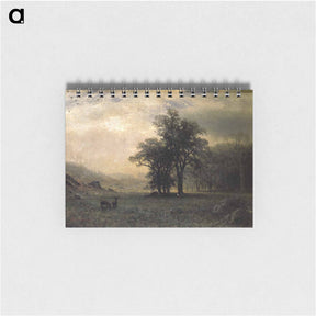 アートメモ帳-Deer in a Landscape - アルバート ビアスタット Memo.