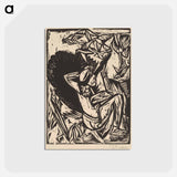 アートポストカード-The Gull Hunter - エルンスト ルートヴィヒ キルヒナー Postcard.