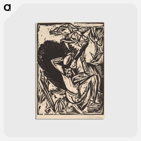 アートポストカード-The Gull Hunter - エルンスト ルートヴィヒ キルヒナー Postcard.