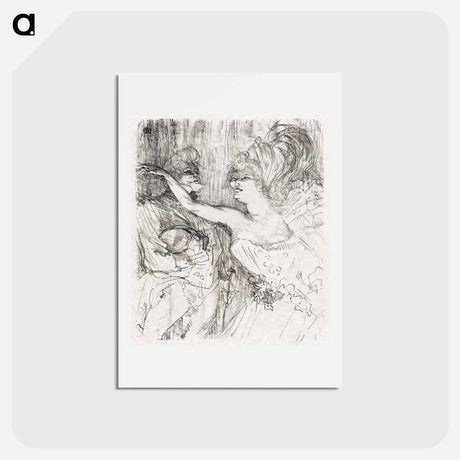 アートポストカード-Paris qui Marche - アンリ ド トゥールーズ ロートレック Postcard.